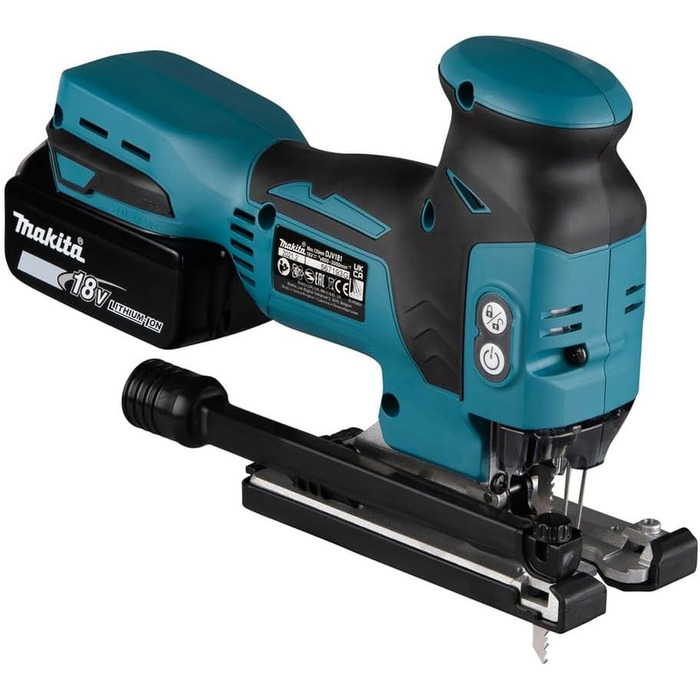 Акумуляторний лобзик Makita DJV181RTJ 18В / 5,0 Ач, 2 акумулятора зарядний пристрій у корпусі MAKPAC Moyen Black / Бензин
