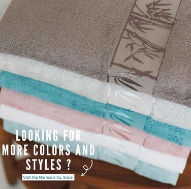 Набір розкішних м'яких рушників Marmaris Co, віскоза з бамбука та турецької бавовни, 3 шт. и, синій