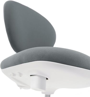 Дитяче та юнацьке обертове крісло Kid VIVO, тканина сірого/білого кольору, дитяче офісне крісло з регульованою по висоті спинкою, 670971