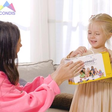 Магнітні ігри на подарунок від 3 4 5 6 7 8 років Хлопчик Дівчинка Building Blocks Дитячі іграшки, 120 Pieces, Magnetic Toys Magnet