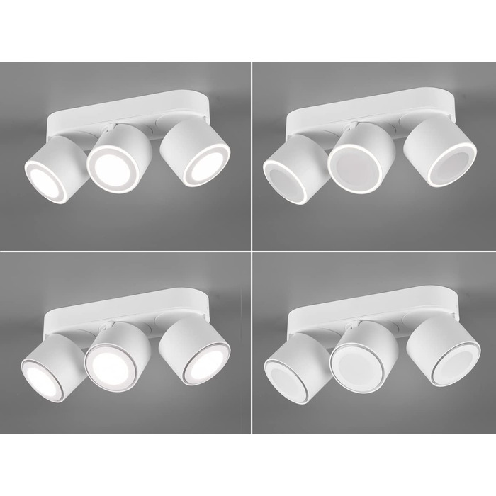 Світильник стельовий Trio Taurus 652910331 (вбудований/накладний), метал, білий матовий, 3 шт. 3.5 Вт 3 шт. 1.5 Вт LED