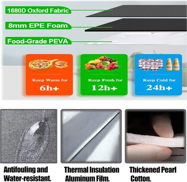 Рюкзак-холодильник 28 л, утеплений рюкзак для пікніка, велика сумка-холодильник для чоловіків та жінок, для пікніків/барбекю/кемпінгу/прогулянок/шопінгу (A. Schwarz)