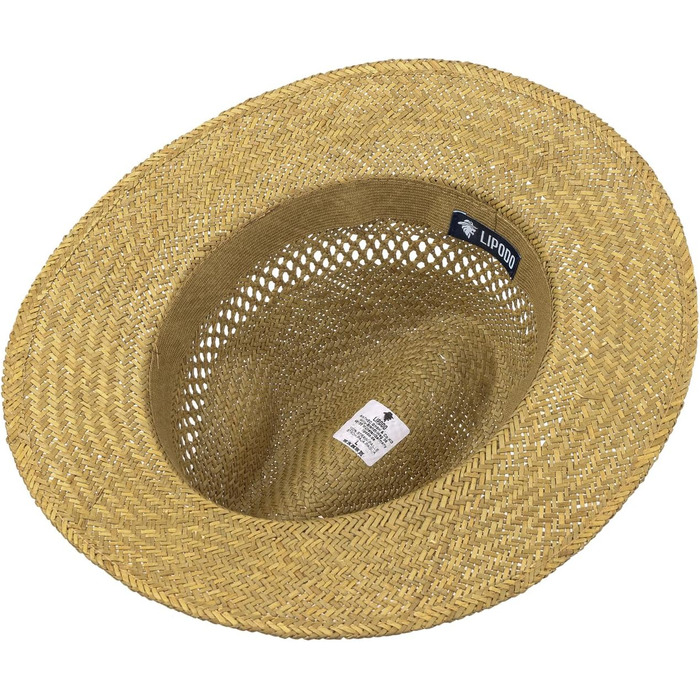 Чоловічі капелюхи Lipodo Traveller Солом&39яний капелюх Lipodo Sun Traveller, розмір L, натуральний