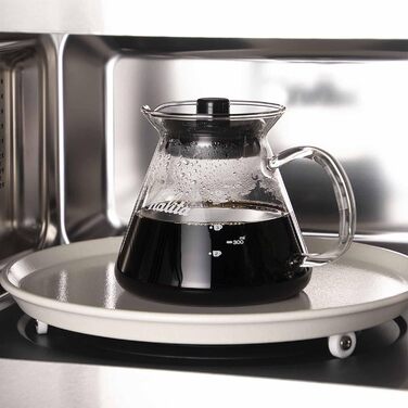 Кавовий сервіз Kalita I Переливна чашка I Крапельниця на 500 мл I Термостійке скло I Зроблено в Японії I Прозора, одномісна чашка