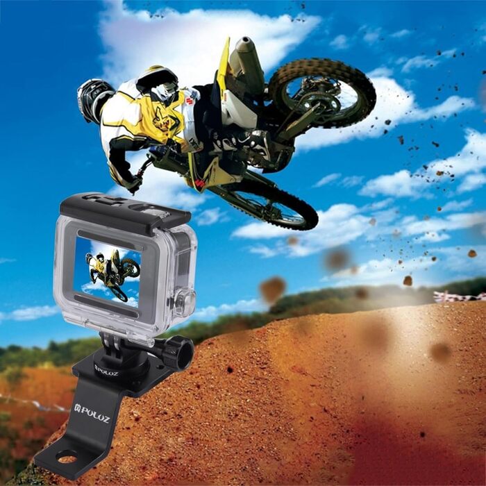 Кріплення для мотоцикла PULUZ Go pro, мотоциклетне кріплення Action Cam для GoPro Hero12 Black / Hero11 /10/9 /8/7 /6/5, Insta360 Ace/Ace Pro, DJI Osmo Action 4 та інших екшн-камер