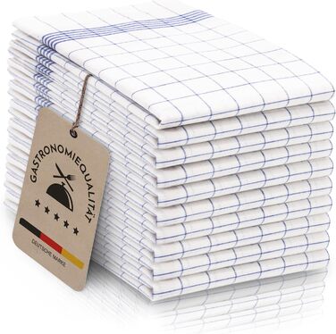 Набір ZOLLNER з 10 бавовняних чайних рушників розміром 50x70 см - суперпоглинаючі та міцні кухонні рушники - можна прати до 95C -