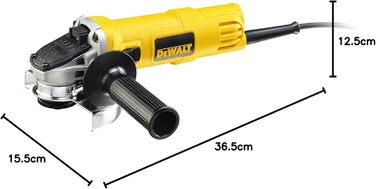 Кутова шліфувальна машина DEWALT 125 мм DWE4057 (800 Вт, 11 800 об/хв, обмотка двигуна захищена епоксидною смолою, захист від повт