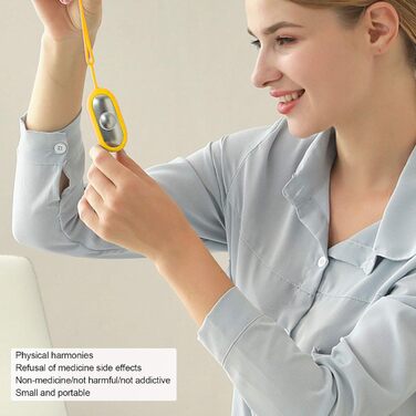 Пристрій для сну, тихе носіння для дорослих, полегшення тривоги, заряджається від USB, мікрострумовий засіб для безсоння, портативна підтримка для покращення глибокого сну (жовтий)