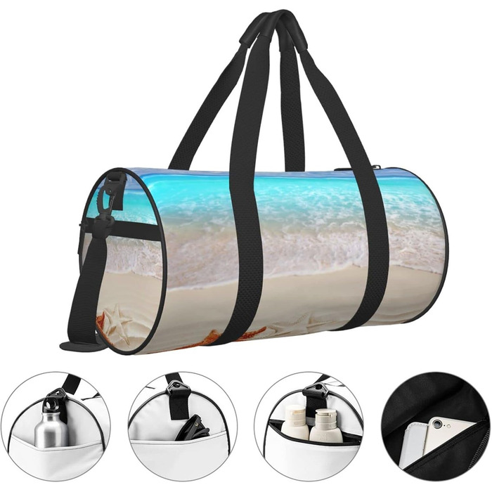 Дорожня сумка-циліндр з морським мотивом, спортивна сумка для чоловіків та жінок, сумка-мішок, спортивна дорожня сумка
