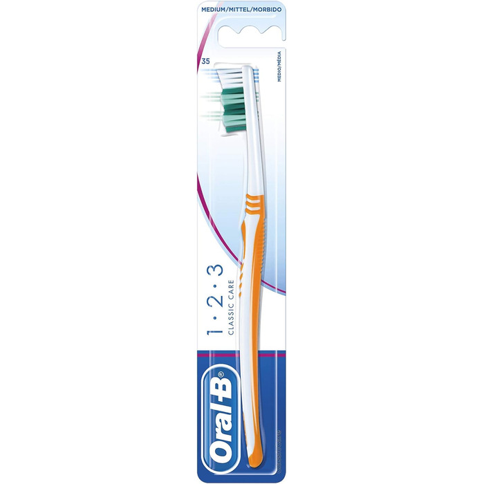 Зубна щітка Oral-B 1,2,3 Classic Care з короткою головкою, 35 середня