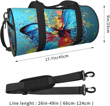 Дорожня сумка-циліндр з метеликами, спортивна сумка для чоловіків та жінок, сумка для подорожей, спортивний баул