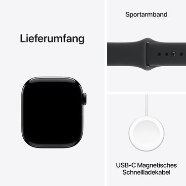 Розумний годинник Apple Watch Series 11 GPS 42 мм із алюмінієвим корпусом Diamond Black та чорним спортивним ремінцем (S/M). Оцінка сну, фітнес-трекер, відстеження здоров&39я, завжди ввімкнений дисплей, водонепроникність. Корпус S/M 42 мм, діамантовий чор