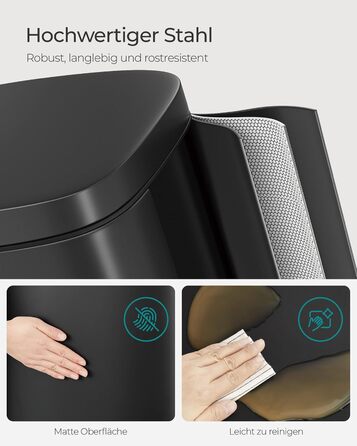 Відро для сміття для кухні, 30 л, відро для сміття, педальне відро для сміття, відро для сміття з кришкою з плавним закриттям і вн