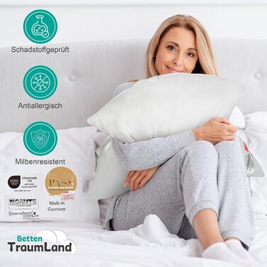 Пухова подушка Bach&39s Beds World, 5-зірковий готель, 80x80 см, Канада, 85 пір&39я, 15 пух, подушка DownPass з 1 камерою