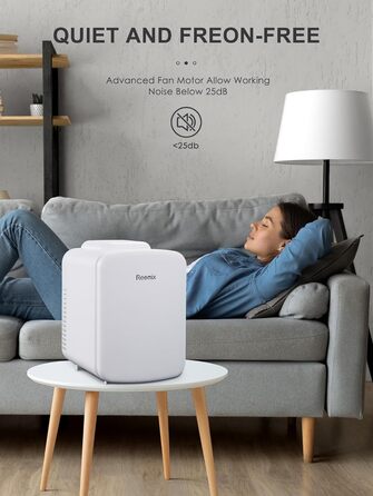 Міні-холодильник Reemix, 4 літри/6 банок, портативний персональний холодильник для догляду за шкірою, косметики, напоїв, їжі, ідеа