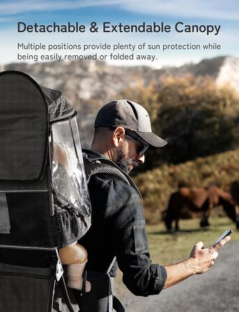 Дитяча коляска besrey Kraxe з сумкою для зберігання, портативна дитяча коляска для подорожей, дитяча коляска для походів на 6-36 м