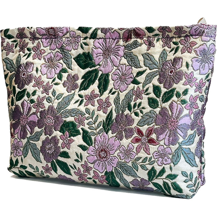 Косметичка Peachome з квітковим візерунком, жакардова тканина, вінтажна косметичка на блискавці, дорожня косметичка, подарунки для