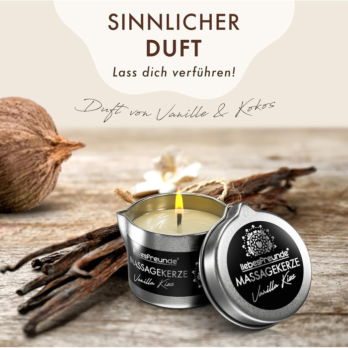 Для чуттєвих масажів з кокосовою олією та алое вера, еротична масажна свічка для пар, секс-свічка, 50 мл