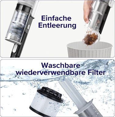 Акумуляторний пилосос Levoit з насадкою для шерсті домашніх тварин, проти намотування волосся, максимальна тривалість роботи 50 хв