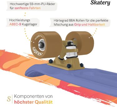 Прикольний професійний скейтборд для дітей, хлопчиків, дівчаток, підлітків та дорослих Fun Pro 22" Mini Cruiser Skateboard – Blue Gold