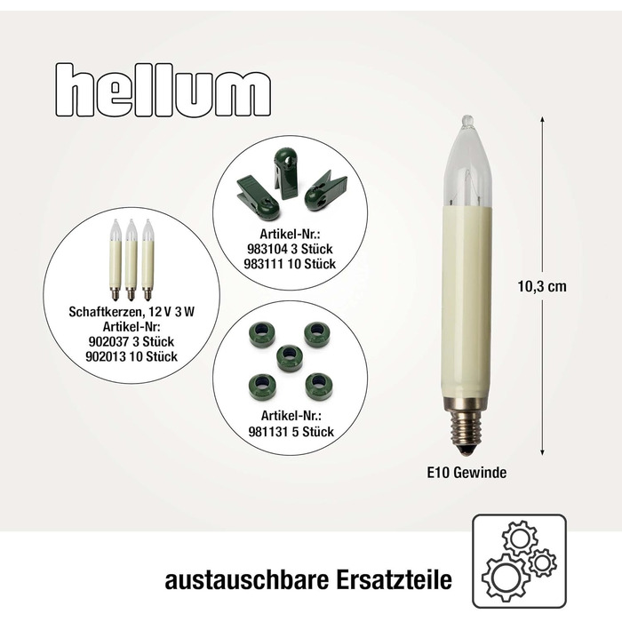 Свічник для ялинки 20 лампочок hellum