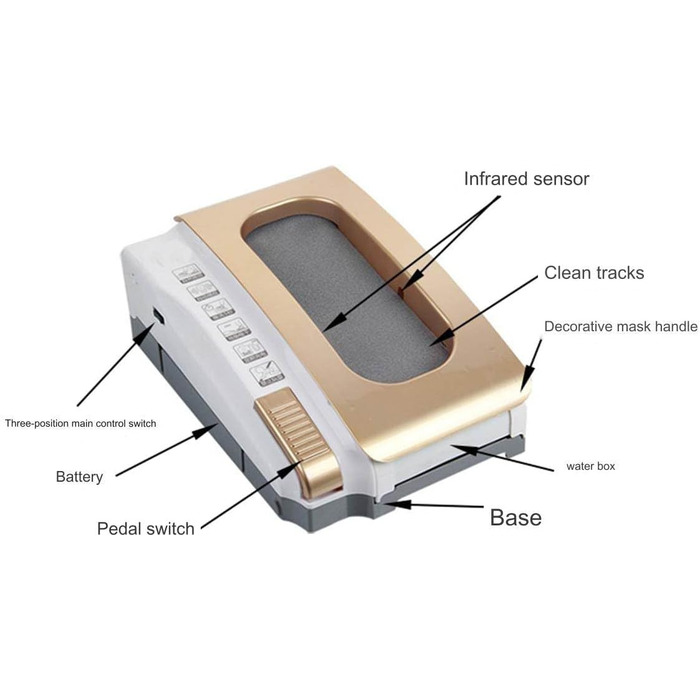 Автоматичний скребок для взуття ефективний, практичний, машина для чищення взуття, самоочисна щітка для взуття 12 В, вбудована акумуляторна батарея, подвійне джерело живлення, автоматичне індукційне самоочисне взуття