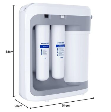 Система зворотного осмосу AQUAPHOR RO-202S - Система зворотного осмосу на 380 літрів на добу з мікробним бар&39єром і мінералізацією - резервуар для води на 5 літрів і одноходовий кран