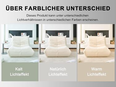 Диван-мішок okwish, підлогове крісло зі спинкою, зручне крісло для читання XXL, лінивий диван, крісло-мішок для спальні та вітальні, крісло-реклайнер бежевого кольору, плюшевий мишка