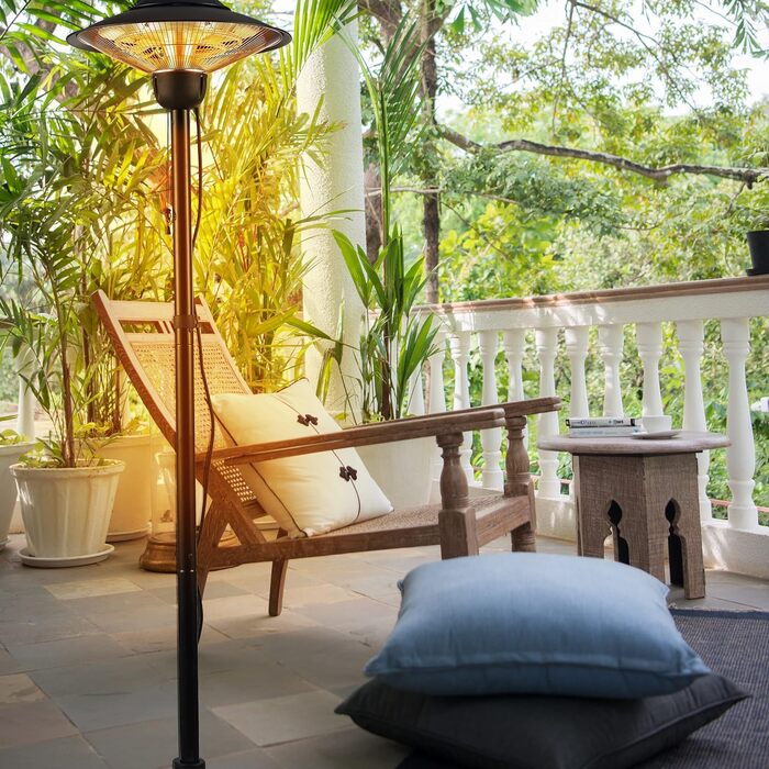 Електричний обігрівач для патіо та саду DONYER POWER 2000 Вт, водонепроникний, окремостоячий, для використання на вулиці та в приміщенні 503d