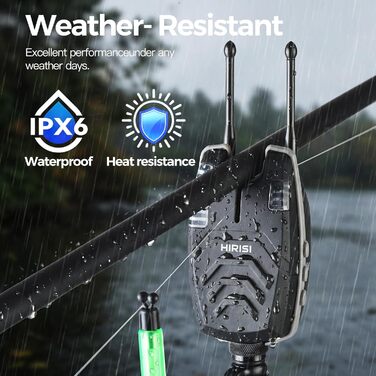 Бездротовий сигналізатор Hirisi Tackle Carp Fishing, 4 сигналізації та 1 приймач, повністю функціональні індикатори клювання, бездротова риболовля SX1-3