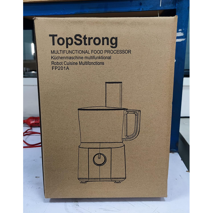 Кухонний комбайн TopStrong, подрібнювач кухонного комбайна 800 Вт, кухонний комбайн 2 л, мультиподрібнювач, компактний кухонний комбайн з 3 ріжучими дисками, подрібнювач, тістомісильна машина для збивання, вінчик чорний і сріблястий