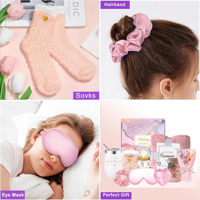 Подарунки для подруг, подарунки на день народження для найкращих подруг, подарунковий набір м&39яких пледів на день народження, День матері, Різдво, для подруг, мам, колег, релаксація, подарунковий кошик, рожевий