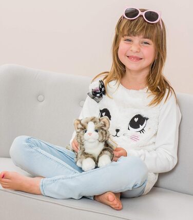 М'яка іграшка Teddy Hermann 90691 Сіра киця 20 см (з переробленим наповнювачем)