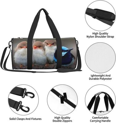 Велика дорожня сумка Квітка Мигдалю Легка та міцна Ідеальний подарунок для походів, відпусток, ділових поїздок та іншого, Vier Vgel, Універсальний розмір