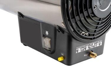 Газовий вентилятор-обігрівач Gde 85006 GGH 17 INOX (17 кВт, пальник з нержавіючої сталі, корпус з нержавіючої сталі, шланг 1,5 м, редуктор тиску)