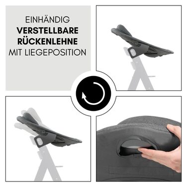 Дитячий стільчик для годування Alpha XXL Набір від народження - Преміальне кріплення для новонароджених з 5-точковими ременями без