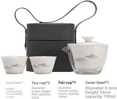 Компактний чайний набір з нефриту, портативний посуд для чаювання, повний комплект з чайником та чашками, ідеальний для активного відпочинку, кемпінгу та офісу, чудова ідея для подарунка