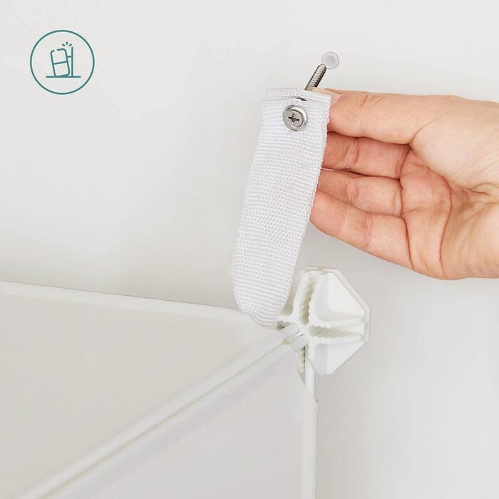 Кубова система полиць, Дитяча шафа для зберігання, Шафа з дверима, Пластикова полиця для взуття, Модульна полиця, Багатоцільова, Взуття, Іграшки, 123 x 31 x 123 см, Білий LPC906W01, 16-