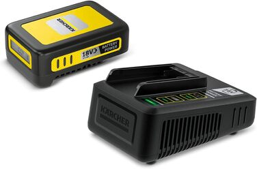 Акумулятор 18 В/2,5 А-год з швидким зарядним пристроєм, літій-іонний акумулятор, час заряджання 100 заряджання менш ніж за 1,5 год