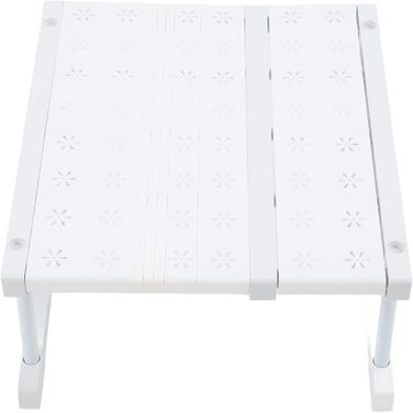 Органайзер для гардеробу, полиця для шафи, розширюване місце для зберігання зі сталевим каркасом, регульована полиця для кухонної шафи для дому, спальні, ванної кімнати (довжина 2738 см)