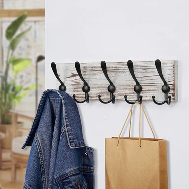 И гачок рейкові гачки для верхнього одягу з дерева, гачки для верхнього одягу настінні гачки, настінна вішалка з дерева 15 гачків