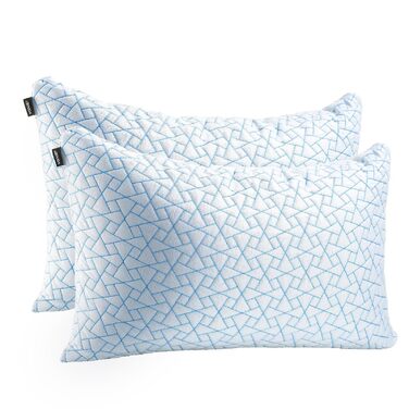 Подушка JINXIA з регульованою висотою 76 x 51 см (комплект з 2 шт.), гіпоалергенна велика подушка для сну з наповнювачем з мікрофібри, дихаюча подушка з подрібненого пінополіуретану з ефектом пам&39яті для всіх сплячих