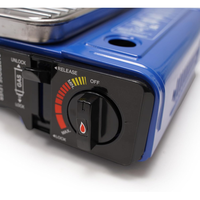 Кемпінговий гриль Evergrill на бутані - Включає 16 газових картриджів - Газовий гриль - Кемпінгова плита - Настільний гриль - Аварійний комплект