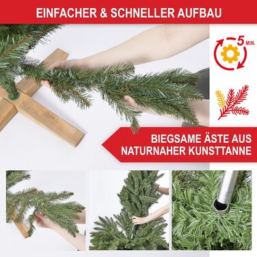 Штучна ялинка преміум-якість з сумкою для зберігання 180 см Wolkenland