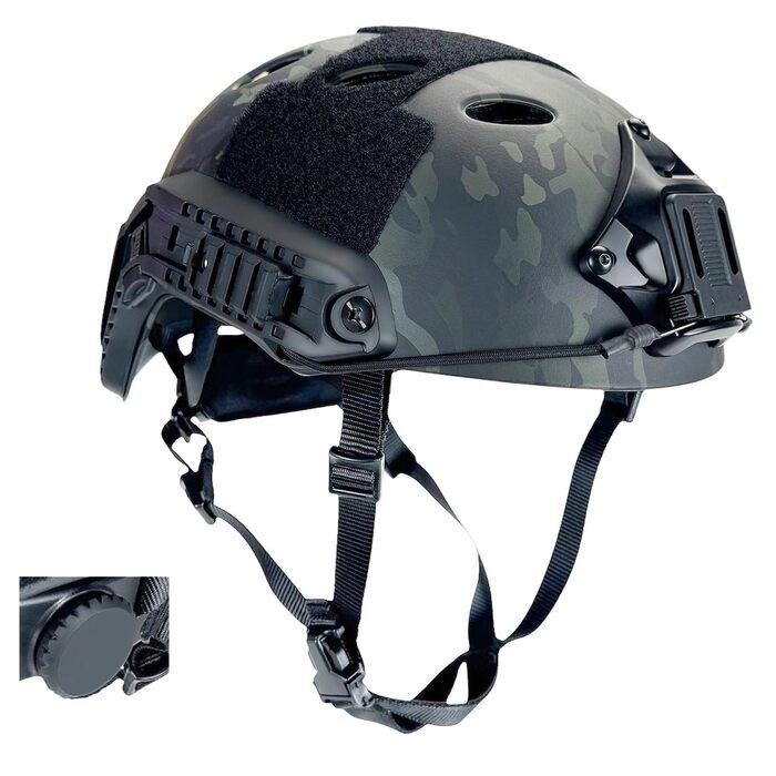 Тактичний страйкбольний шолом, регульований, швидкорозгортаючий, кріплення PJ NVG для тактичного страйкболу, пейнтболу MCBK XL