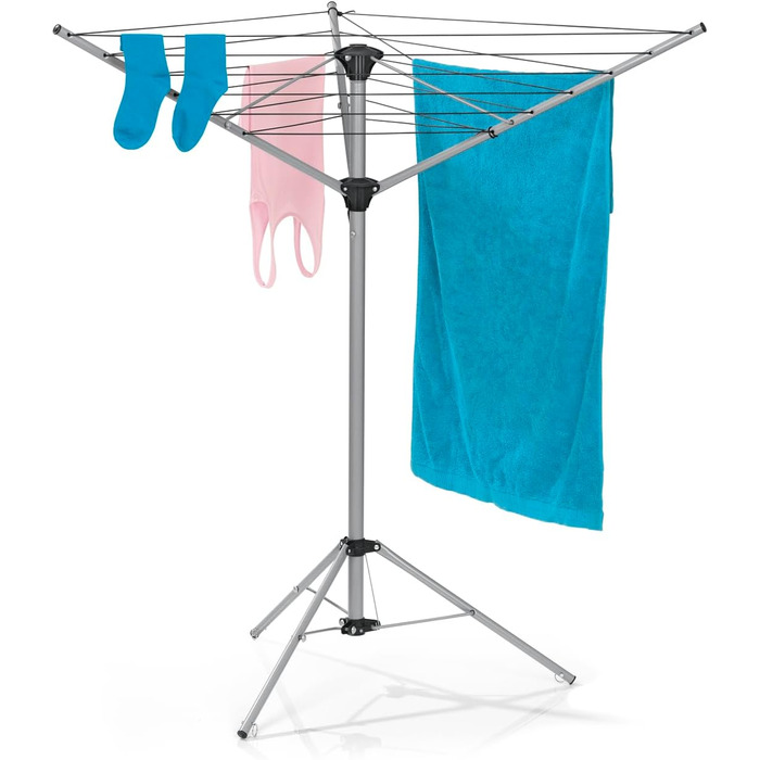 Поворотна сушарка для білизни EASYmaxx, складна сушарка для білизни в приміщенні та на відкритому повітрі Погодостійка та легка, 4