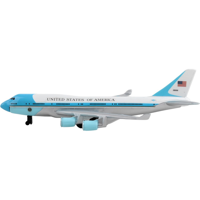 Одинарний літак Herpa Air Force One, мала масштабна модель літака, іграшкова мініатюрна модель з металу та пластику - для дітей віком від 3 років