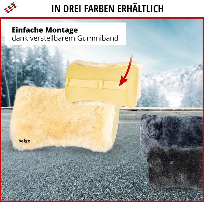 Підтримка шиї Walser з овечої шкіри Mila, подушка для шиї в автомобіль виготовлена зі 100 овечої шкіри, подушка для шиї в автомобіль, дорожня подушка для шиї, дорожня подушка, подушка для подорожей у літаку, подушка для літака, чорна підтримка шиї