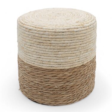 Підставка для ніг Spetebo Seagrass Vintage Natural - 30 см - Пуф у стилі бохо з натурального волокна - Підставка для ніг з джуту/Пуф як табурет/Підставка для ніг/Сходинка/Подушка для сидіння/Подушка для ніг/Сидіння