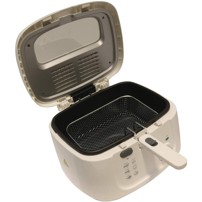 Фритюрниця DESKI 1800 Ватт 2,5 літра нержавіюча сталь біла